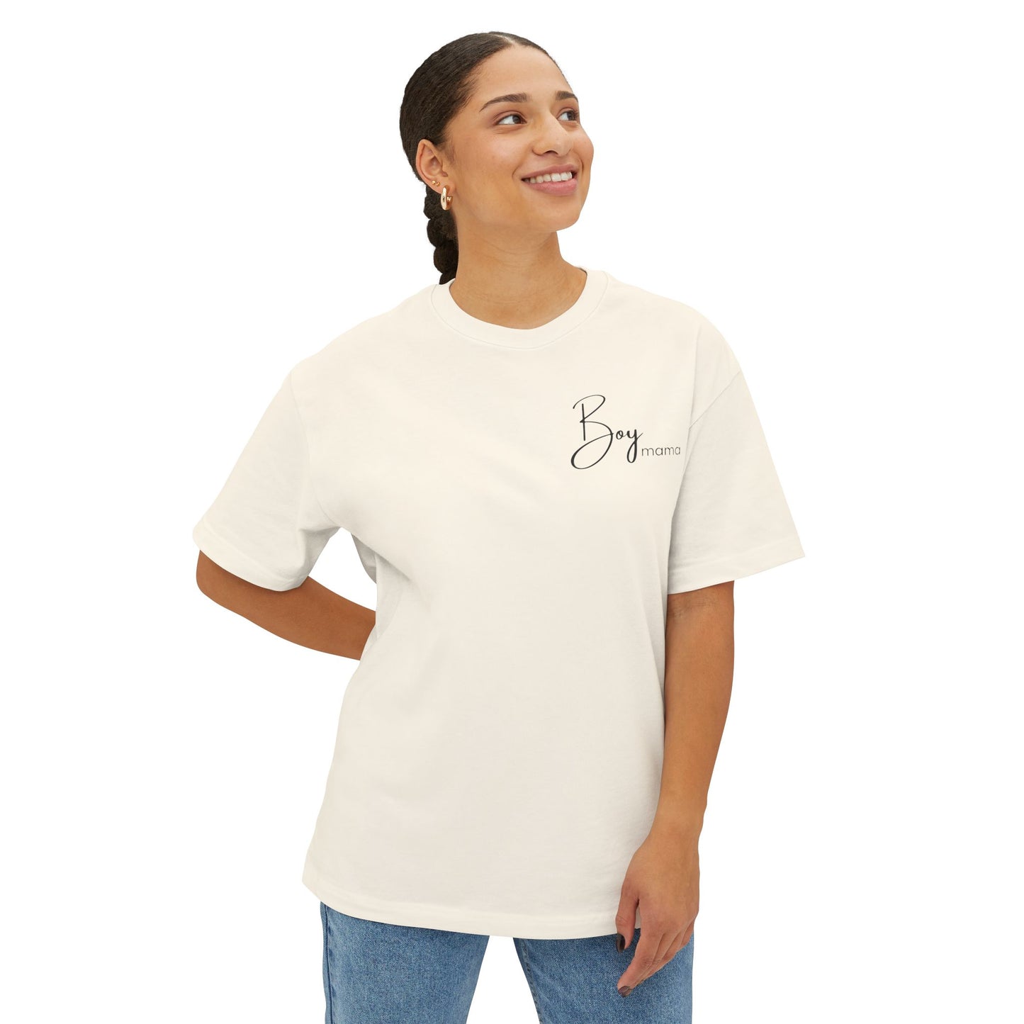 Boy Mama – Oversized Boxy Tee for Moms of Boys