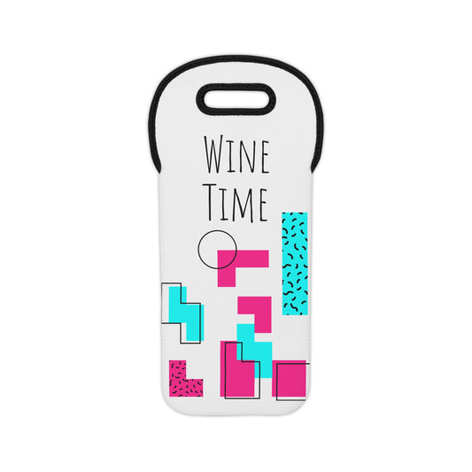 Wine Tote Bag with Colorful Design